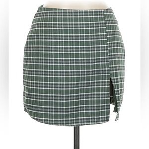 HYFVE Green Plaid Mini Skirt M